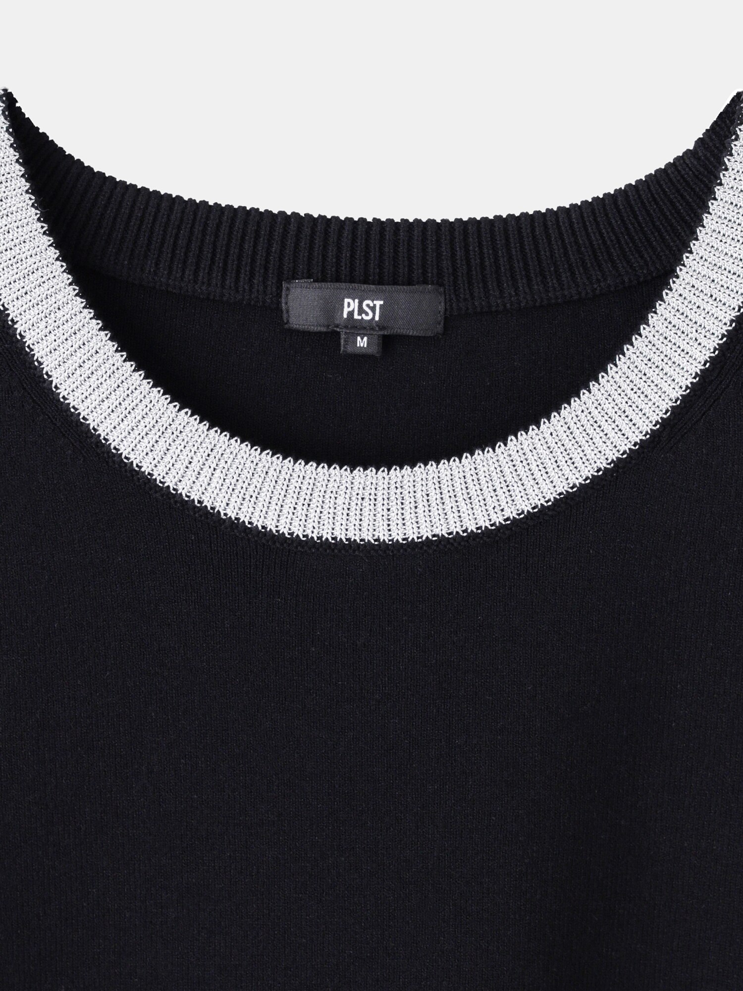 PLST - PLS+T(PLST)(プラステ) 半袖セーター サイズ2 M レディース美品  - ライトグレー シルク/麻/メッシュ切替 コットン、コットン、リネン、リネン PLST - PLS+T(PLST)(プラステ) 半袖セーター サイズ2 M