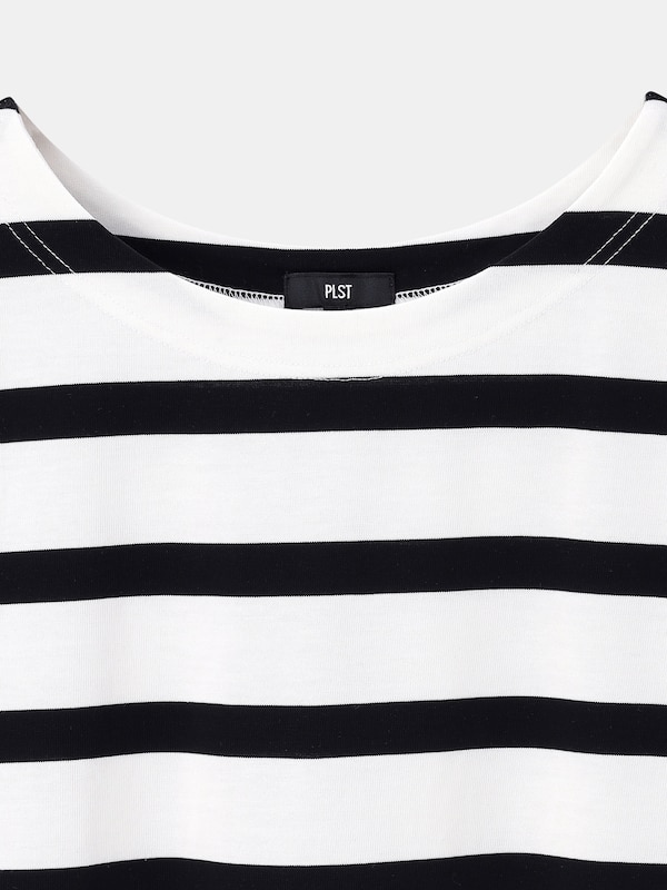 コットンボーダーTシャツ（5分袖）