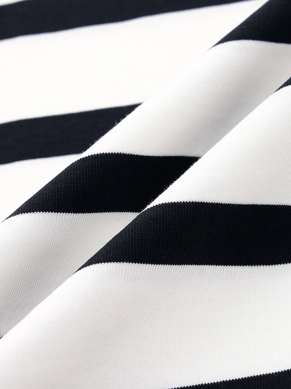 コットンボーダーTシャツ（5分袖）