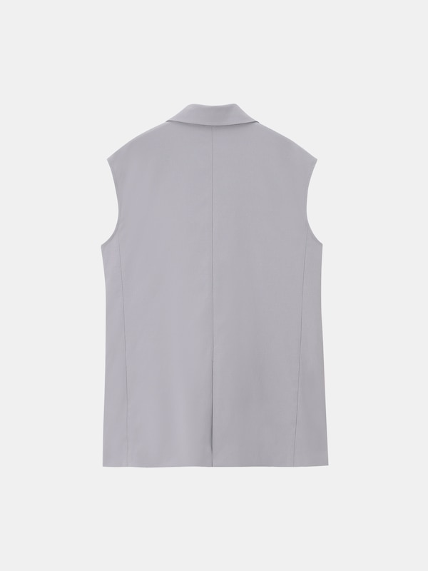 リネンブレンドテーラードジレ