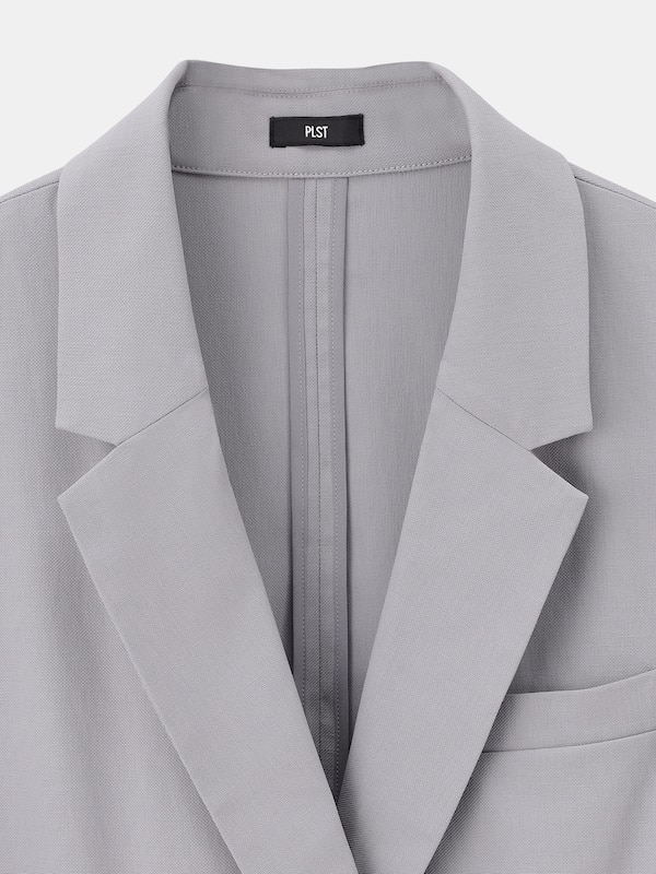 リネンブレンドテーラードジレ