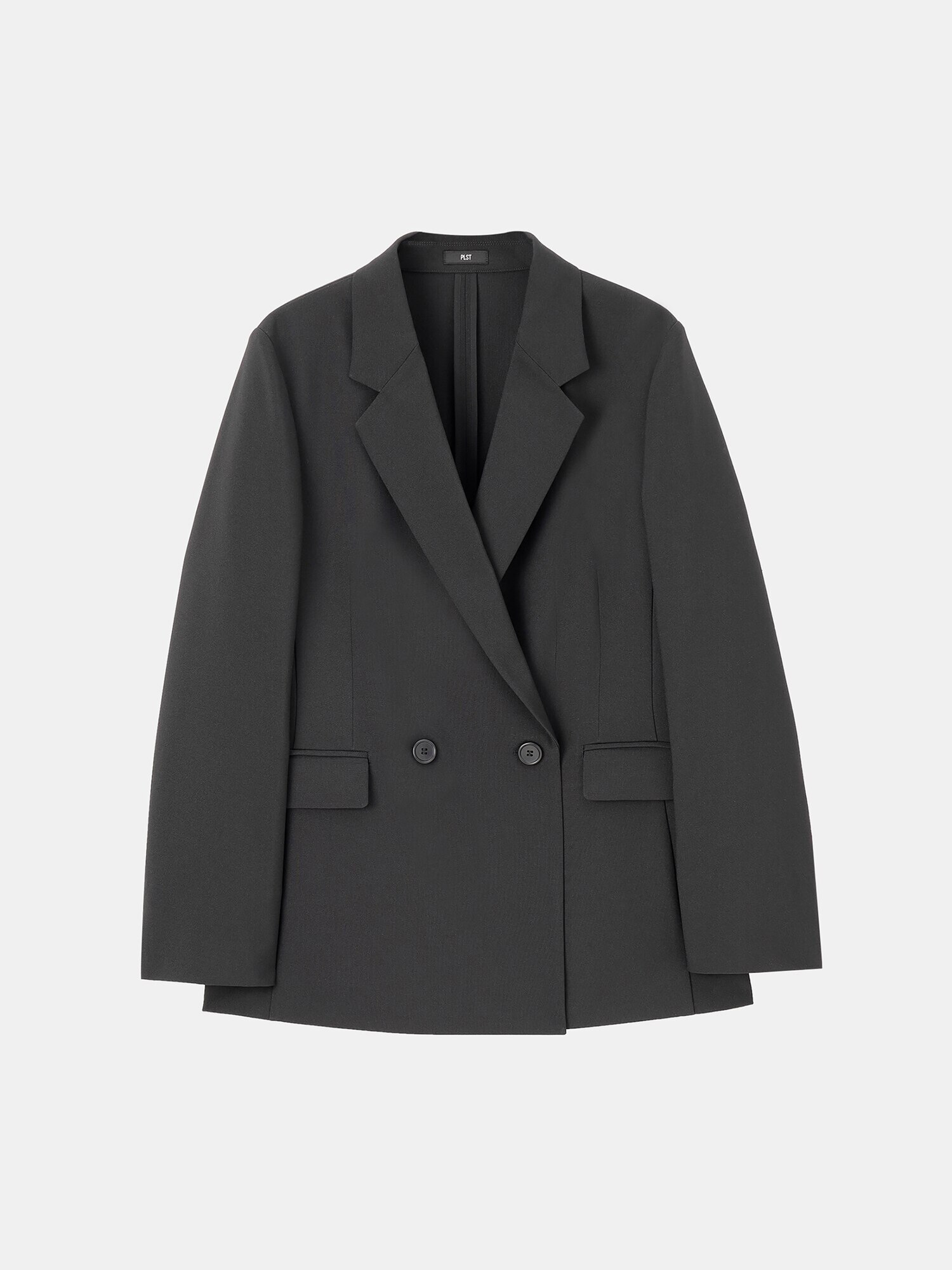 美品⁑プラステ レーヨンブレンドニットダブルジャケット グレー 羽織り