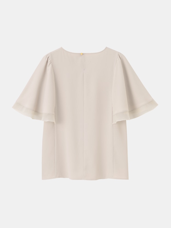 ジョーゼットシアーフレアスリーブブラウス