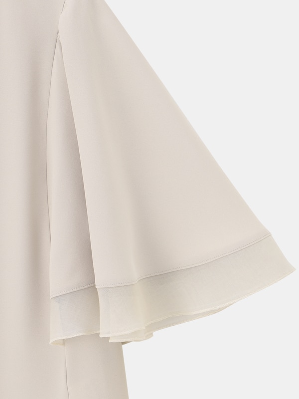 ジョーゼットシアーフレアスリーブブラウス