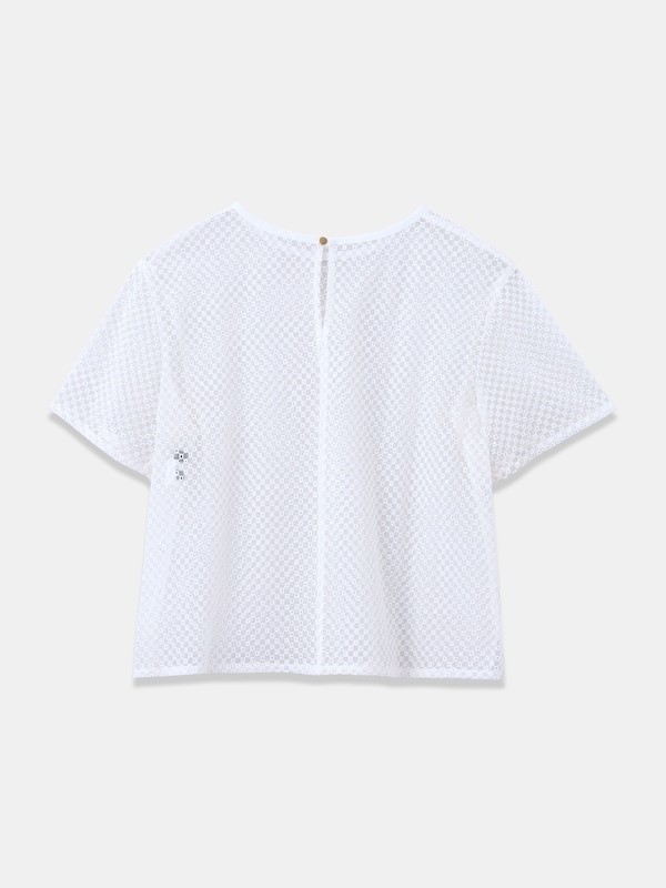 レースTブラウス（半袖）