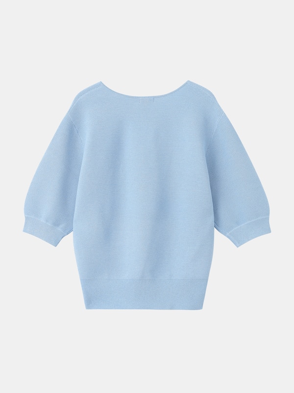 ラメミックスVネックセーター（5分袖）