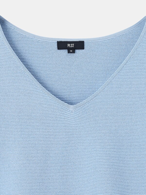 ラメミックスVネックセーター（5分袖）