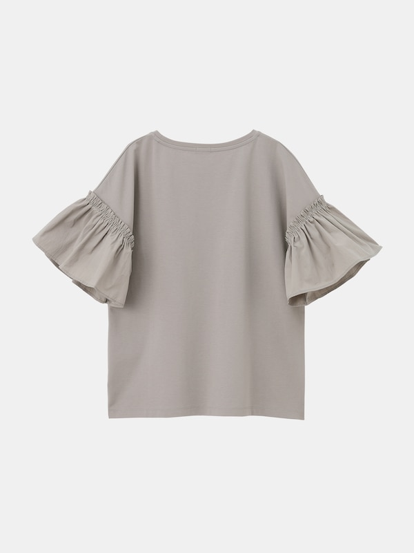 フリルスリーブドッキングTシャツ（接触冷感/吸汗速乾/抗菌防臭）（半袖）