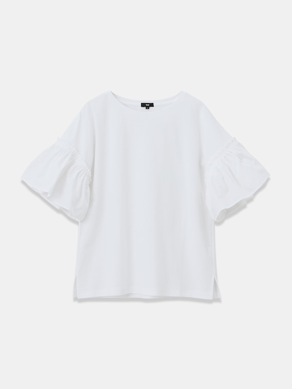 フリルスリーブドッキングTシャツ（接触冷感/吸汗速乾/抗菌防臭）（半袖）