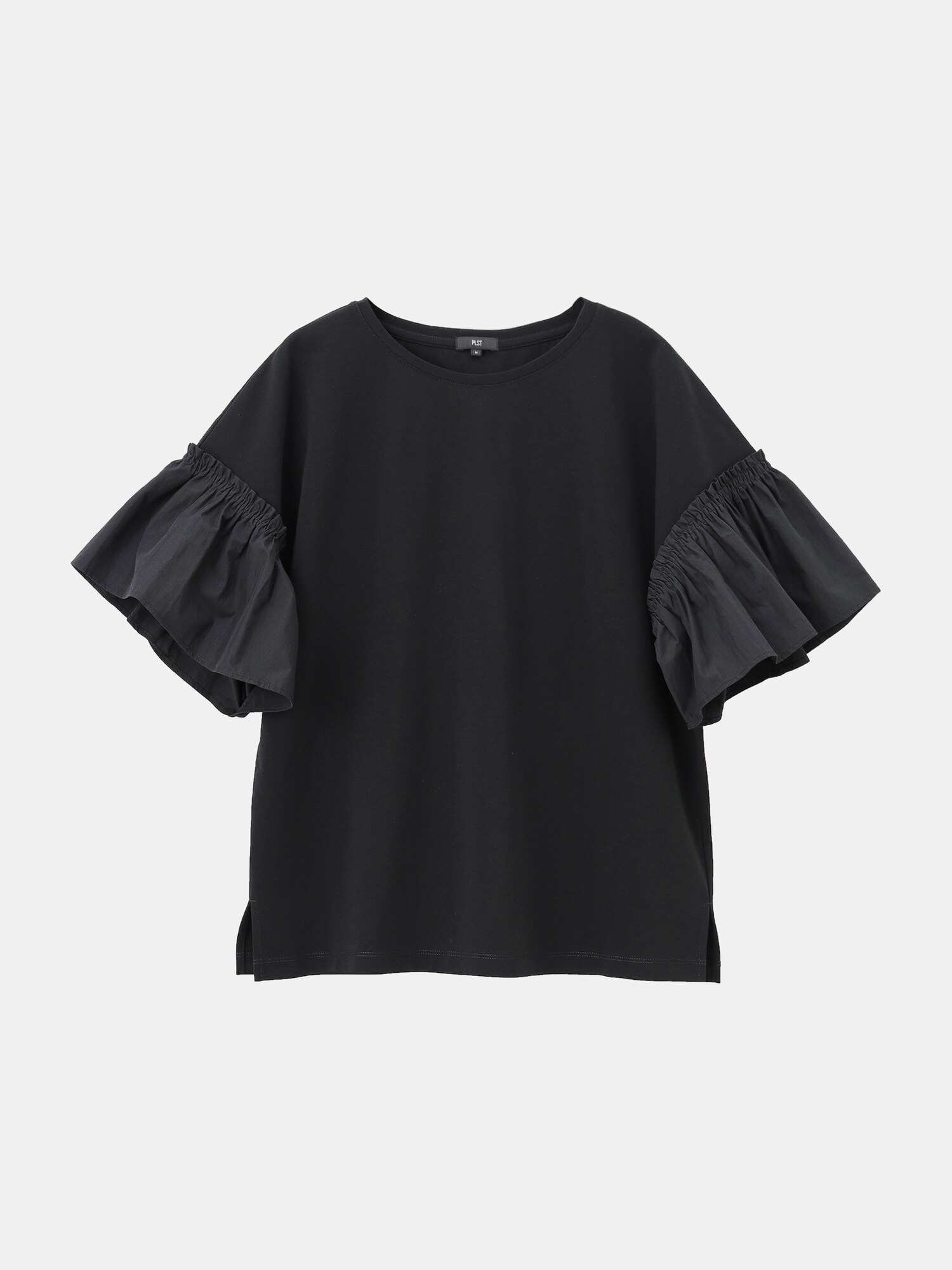 tシャツ フリルスリーブドッキングTEE レディース PLST(プラステ)公式 | フリルスリーブドッキングTシャツ（接触冷