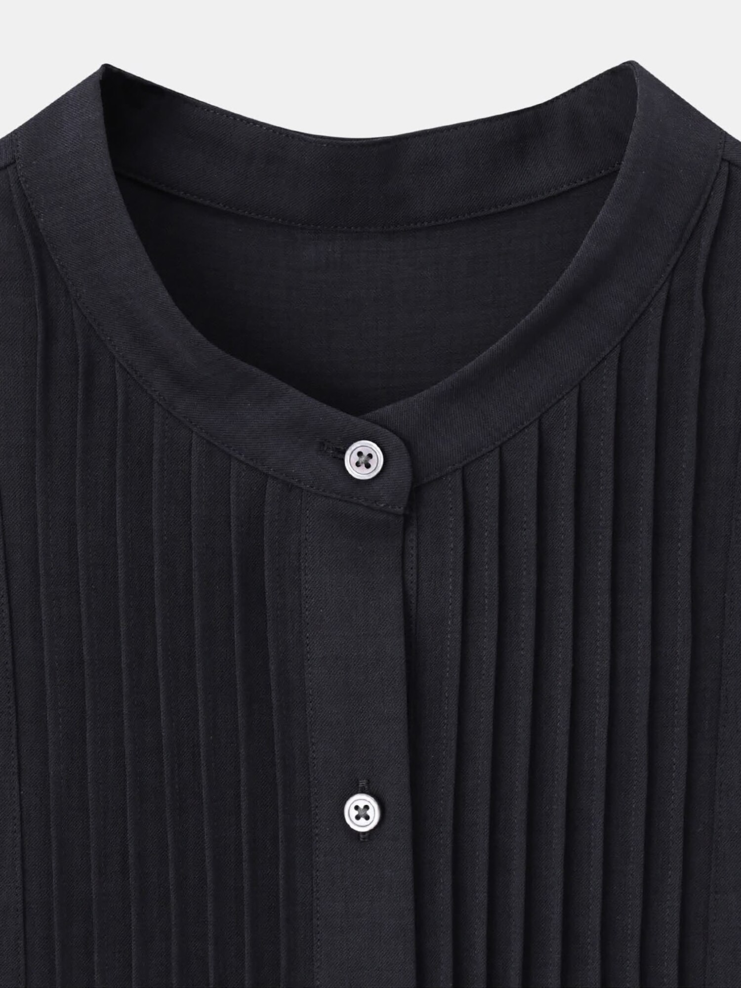 ISSEY MIYAKE シャツワンピース ブラック M ナチュラル シンプル