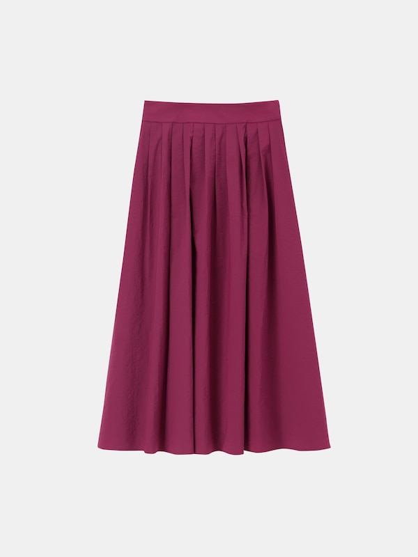 ハイストレッチナイロンタックフレアスカート