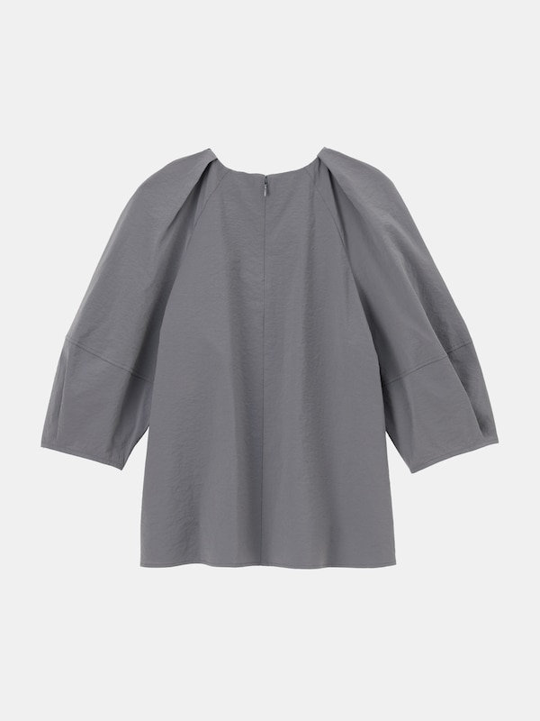 ハイストレッチナイロンランタンスリーブブラウス（半袖）