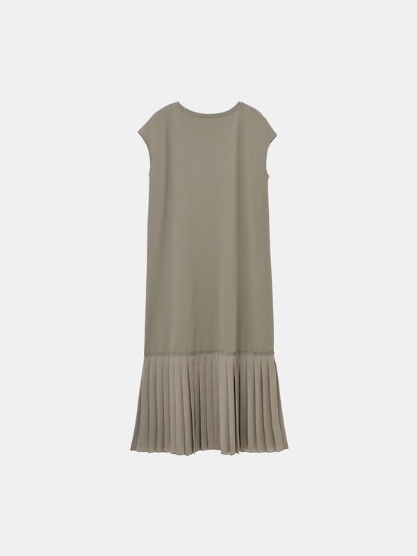 プリーツドッキングジャージワンピース（半袖）