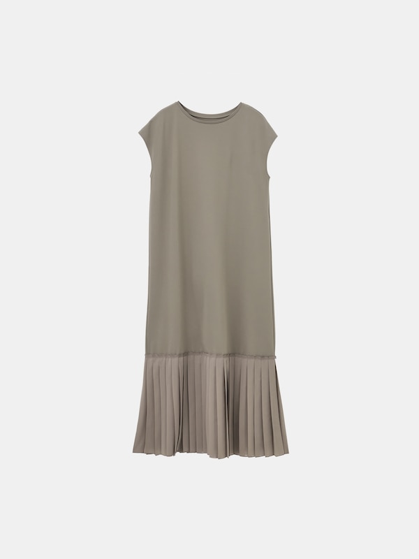 プリーツドッキングジャージワンピース（半袖）