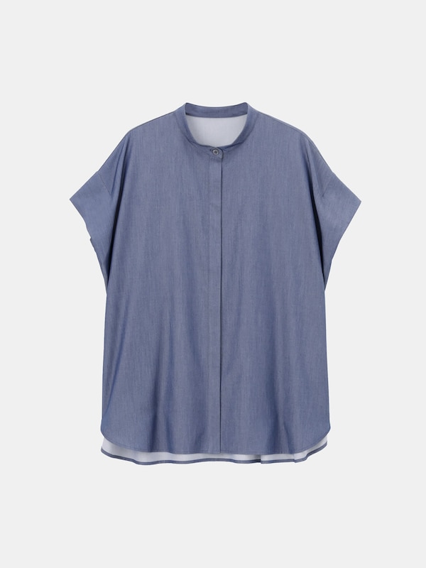 ストレッチツイルバンドカラーシャツ