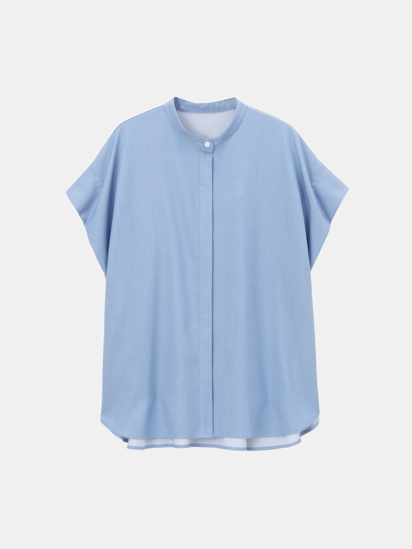 ストレッチツイルバンドカラーシャツ