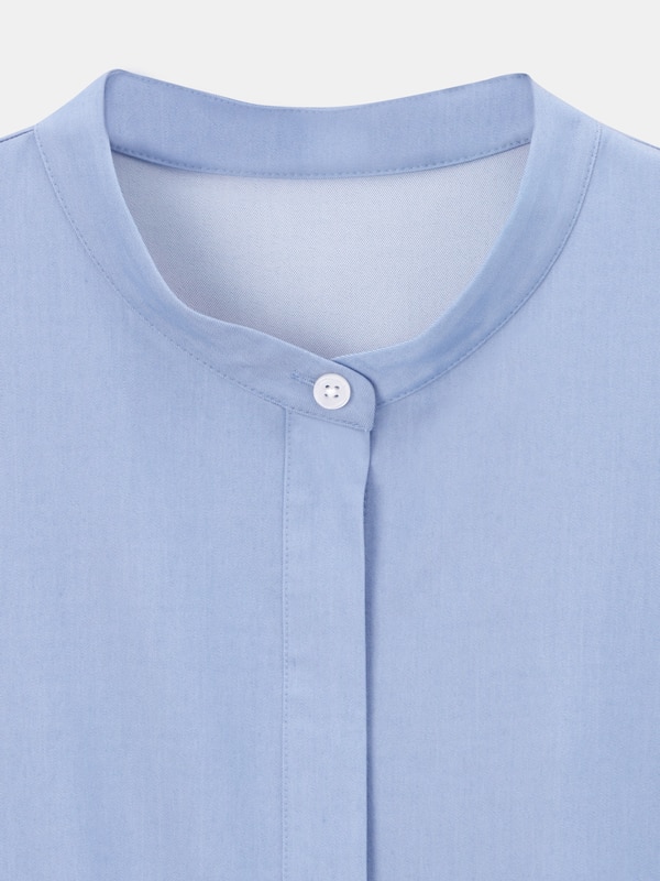 ストレッチツイルバンドカラーシャツ