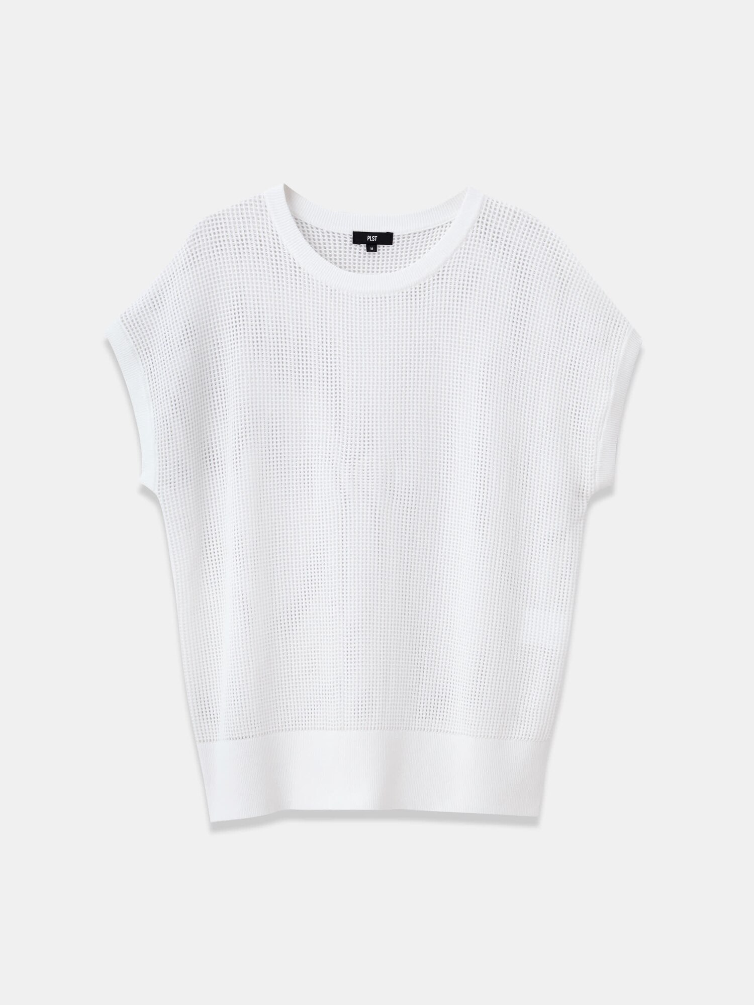 PLST・ラメメッシュフレンチスリーブセーター PLST(プラステ)公式 | ラメメッシュフレンチスリーブセーター