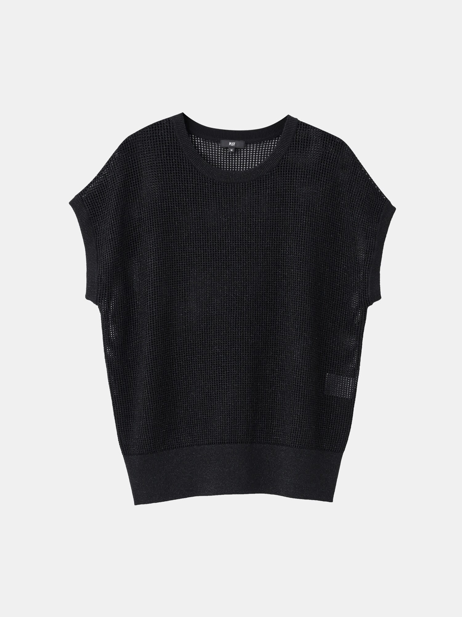 PLST・ラメメッシュフレンチスリーブセーター PLST(プラステ)公式 | ラメメッシュフレンチスリーブセーター