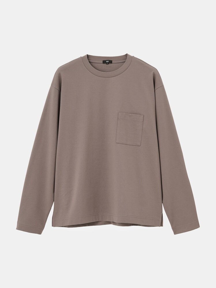 PLST(プラステ)公式 | ストレッチコットンブレンドポケットTシャツ（長袖）