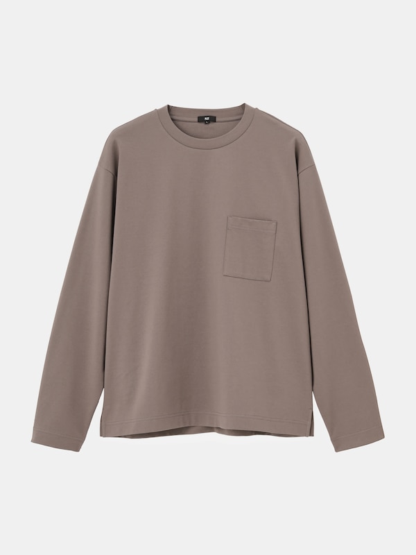 ストレッチコットンブレンドポケットTシャツ（長袖）