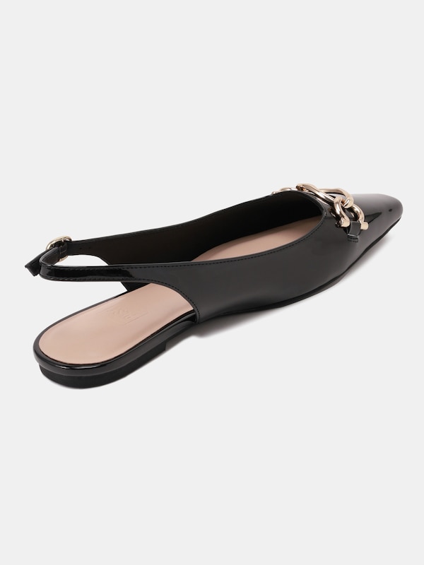 メタルパーツスリングバックシューズ