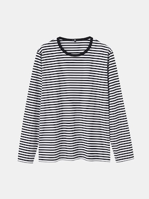 シルキーコットンクルーネックTシャツ（長袖）