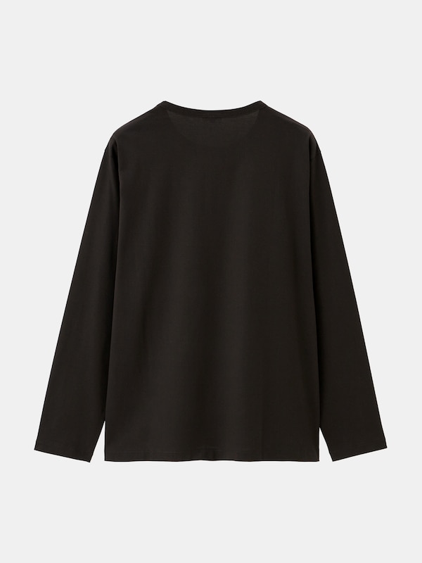 シルキーコットンクルーネックTシャツ（長袖）