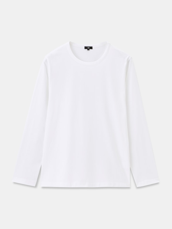 シルキーコットンクルーネックTシャツ（長袖）