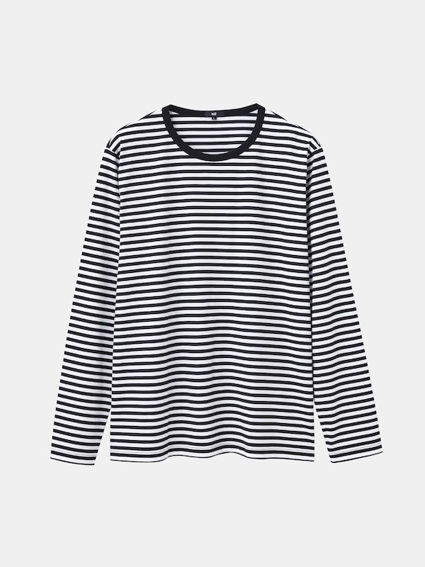 シルキーコットンクルーネックTシャツ（長袖）
