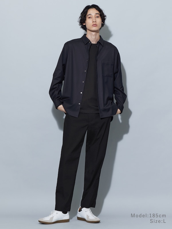 シルキーコットンクルーネックTシャツ（長袖）