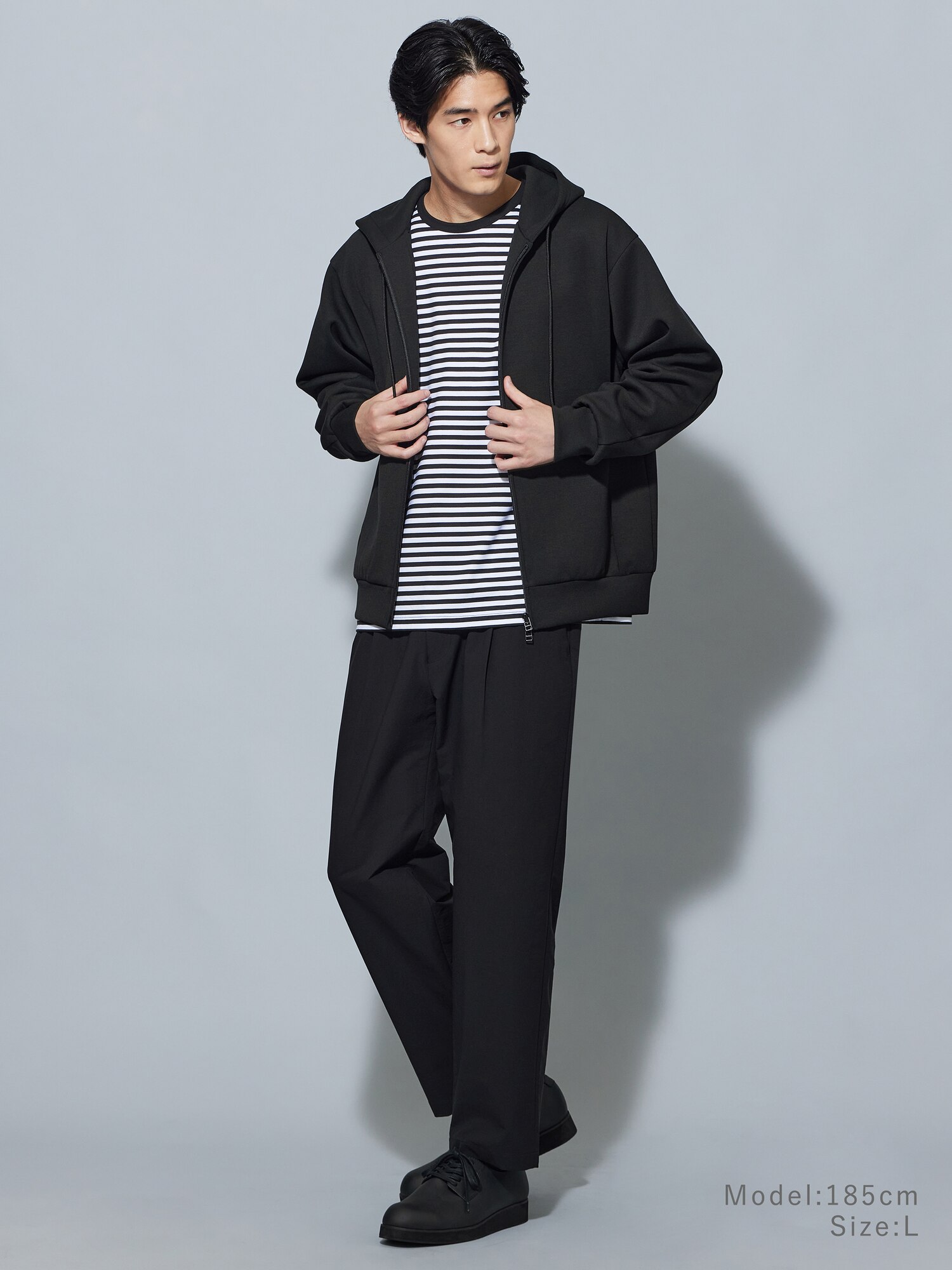 プラステ　シルキーコットンクルーネックTシャツ　黒・白セット PLST(プラステ)公式 | シルキーコットンクルーネックTシャツ（長袖