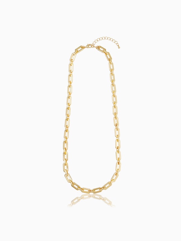 スクエアチェーンショートネックレス