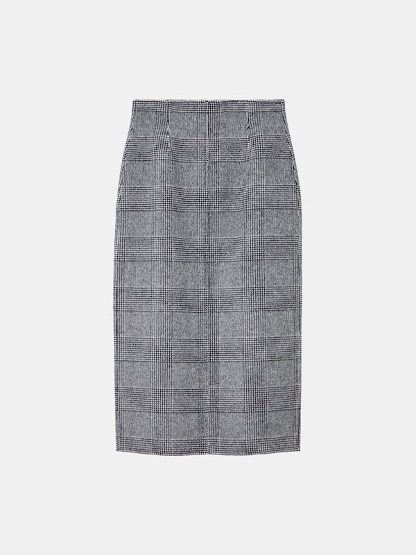 ウールブレンドリバーナロースカート