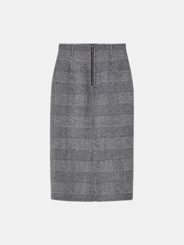 ウールブレンドリバーナロースカート