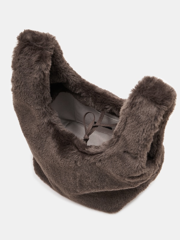 フェイクファーハンドバッグ