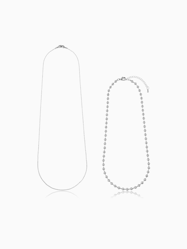 ボールチェーンネックレス