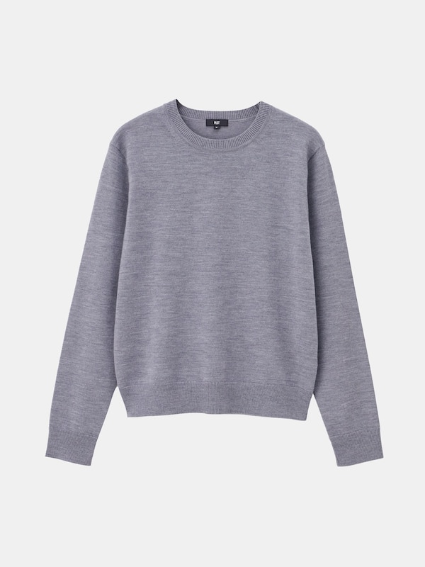 2024年モデル エクストラファインメリノウールブレンドクルーネックセーター