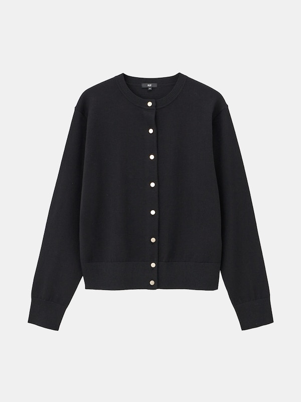 2024年モデル エクストラファインメリノウールブレンドメタルボタンカーディガン