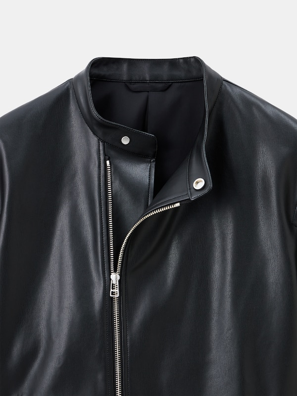 フェイクレザーライダースジャケット