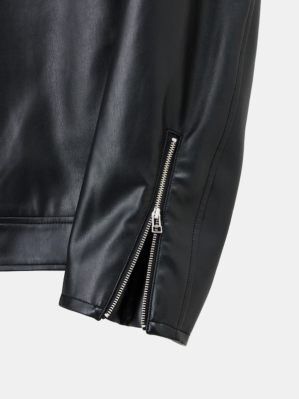 フェイクレザーライダースジャケット