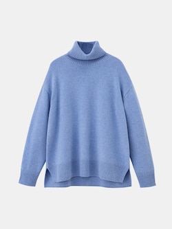 2024年モデル エクストラファインメリノウールミドルゲージタートルネックセーター