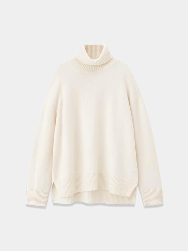 2024年モデル エクストラファインメリノウールミドルゲージタートルネックセーター