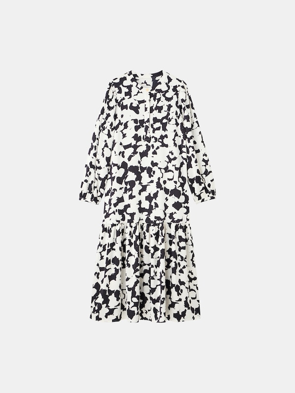 フラワープリントワンピース（長袖）