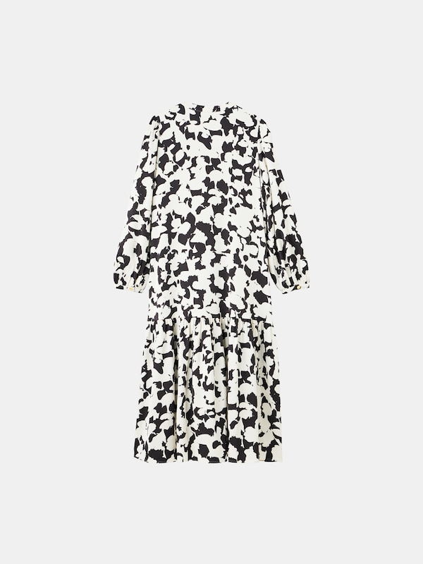 フラワープリントワンピース（長袖）