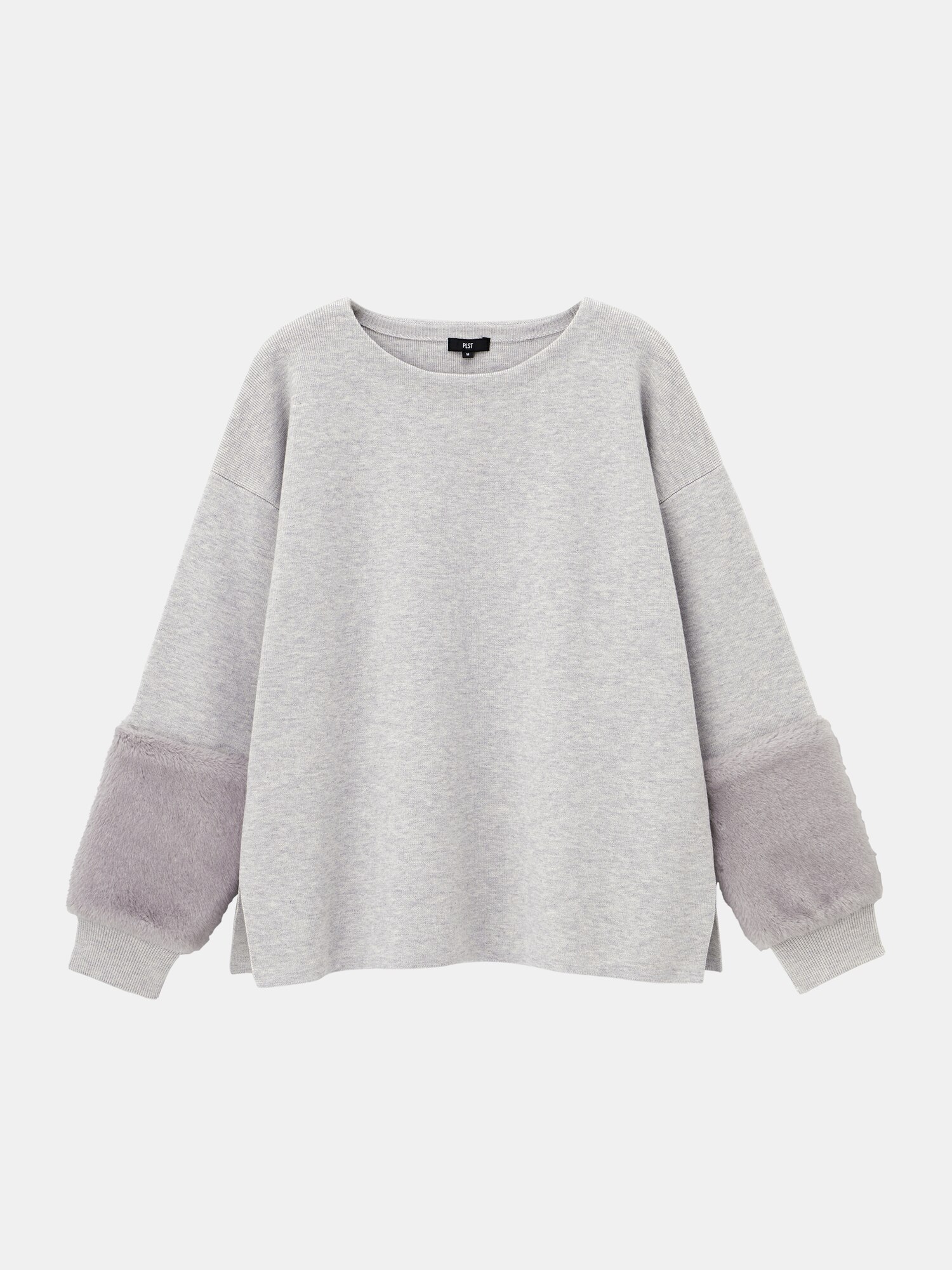 PLST - PLS+T(PLST)(プラステ) カーディガン サイズS レディース - グレー 長袖/フェイクファー PLS+T(PLST)(プラステ) カーディガン サイズS レディース