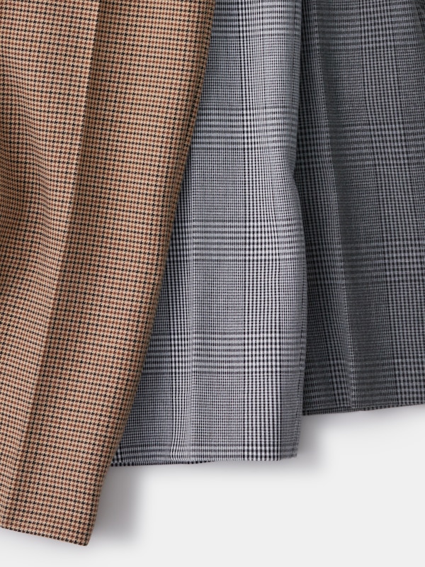 2024年モデル【丈長め】ワイドパンツ（ウォームリザーブ）チェック