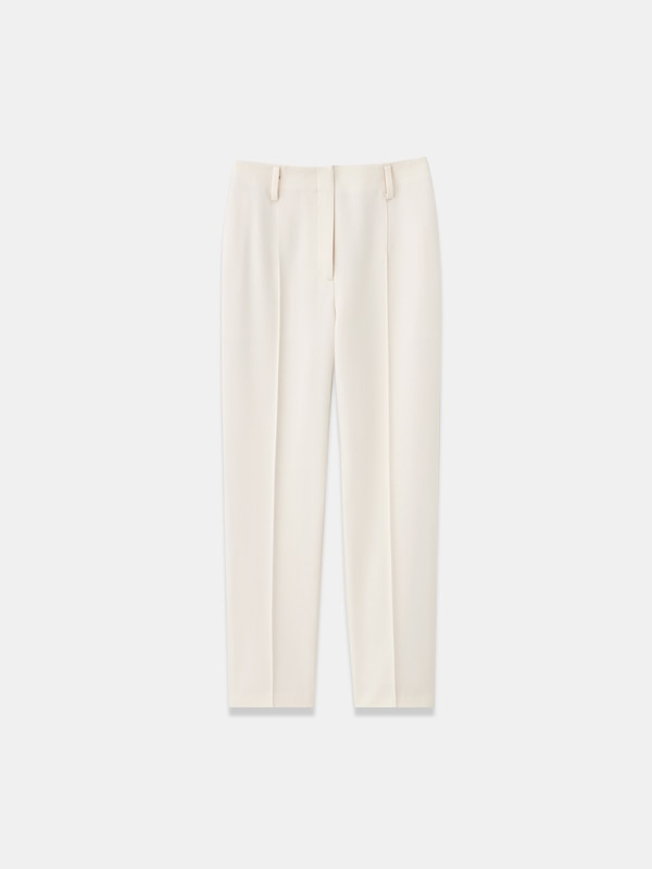 ヘリンボーンハイウエストテーパードパンツ