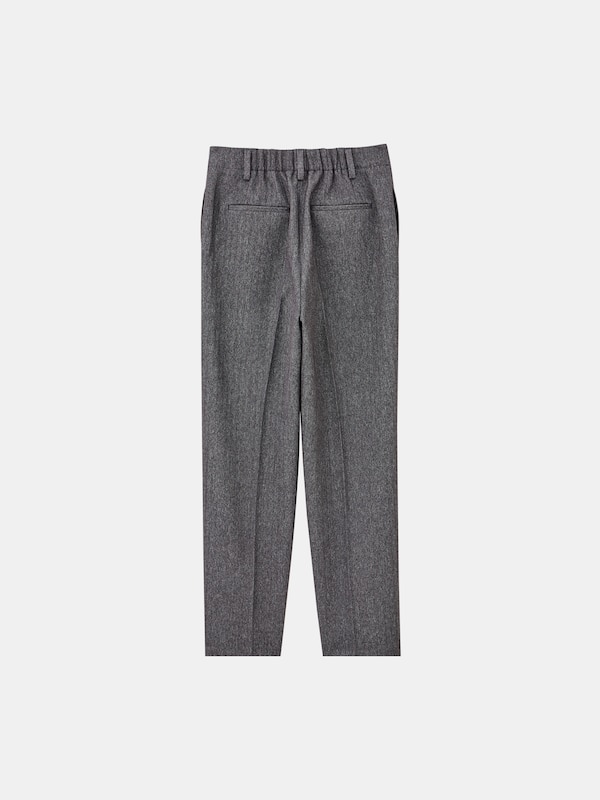 ヘリンボーンハイウエストテーパードパンツ